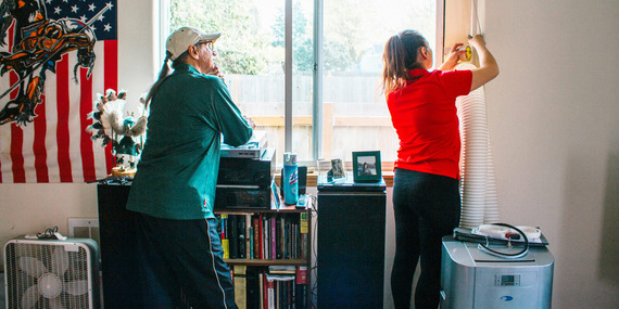 Heat pump cooling unit installation