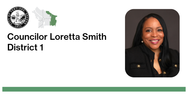 District 1 Councilor Loretta Smith Banner