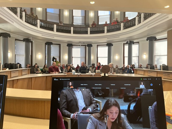 A view from my spot in the new City Council Chambers