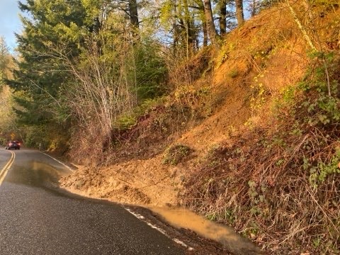 Landslide on NW Thompson Road Sunday February 23 2025