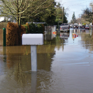 Flooded neighborhood street - flooding