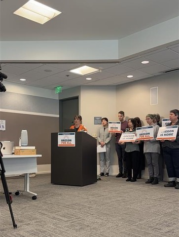 Councilor Koyama Lane Speaking at the Oregon for All Press Conference