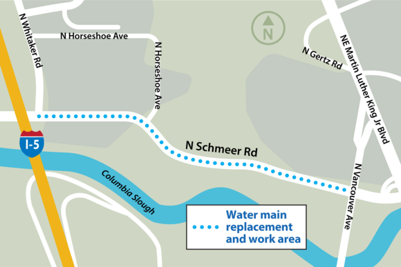 WATER - M&C - Schmeer Road closure map
