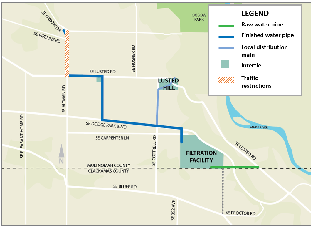 Water Filtration Road Work Map 040425