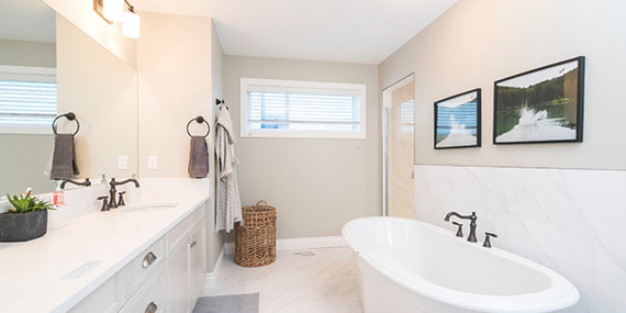 Updated bathroom with bathtub and sink