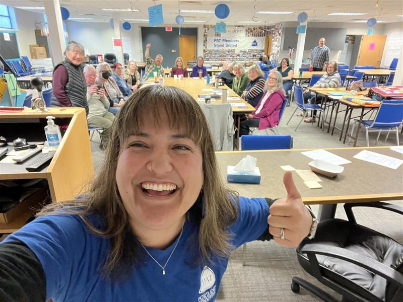 Councilor Koyama Lane with retired Portland Metro Area Educators