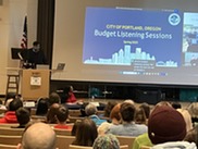 Councilor Sameer Kanal speaks at the District 2 Budget Listening Session