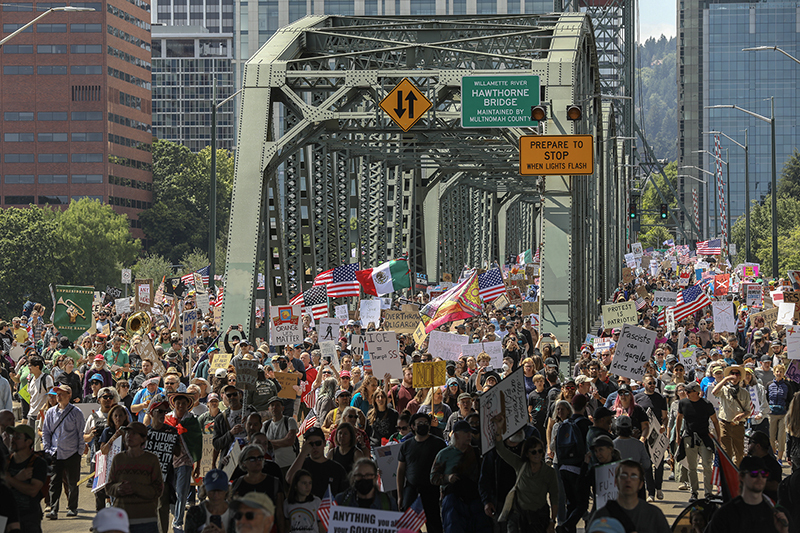 No Kings Protest in Portland
