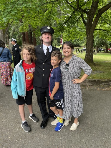 Councilor Koyama Lane with Constituent AJ Mounsey