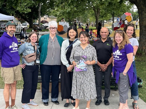 Councilor Koyama Lane with Constituents at the Free Lunch and Play kickoff 
