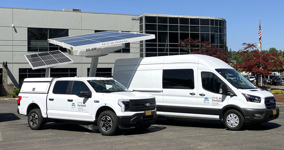 CityFleet solar-powered charging systems for electric vehicles