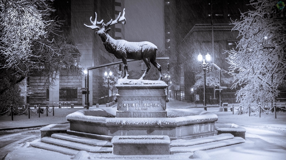 Water - M&C - Thompson Elk Fountain in winter