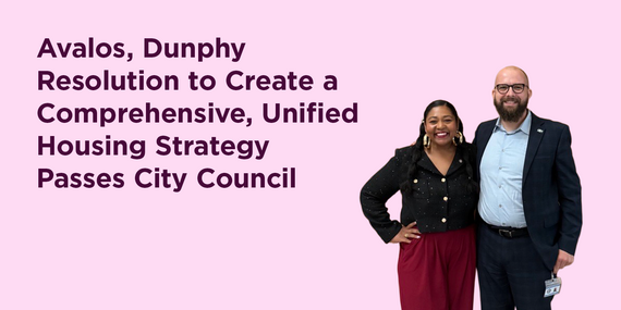 Avalos and Dunphy Celebrate Unified Housing Resolution Passage