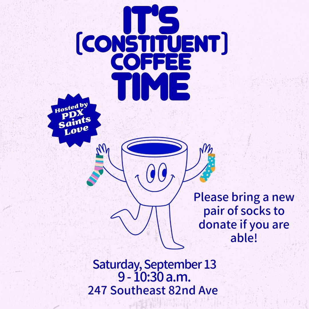 Flyer for September Constituent Coffee