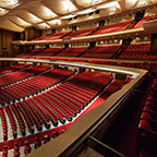 Rows of empty seats at Keller Auditorium.