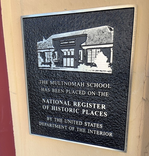 Multnomah School Plaque