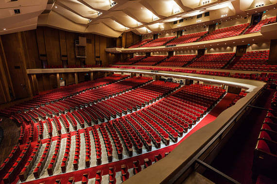 Keller Auditorium red velvet seating - seats