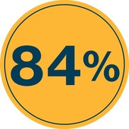 84 percent graphic