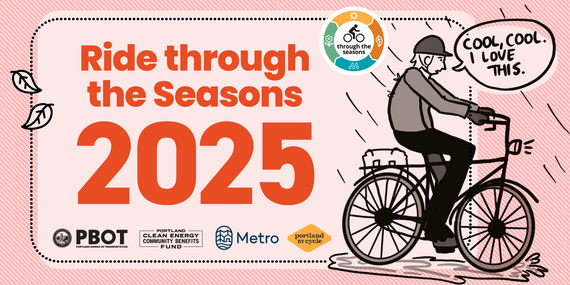Graphic banner for Ride Through the Seasons 2025 events