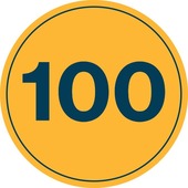 100 circle graphic