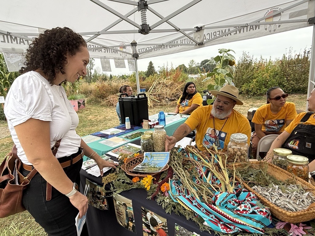 Council President Pirtle-Guiney tours the NAYA garden