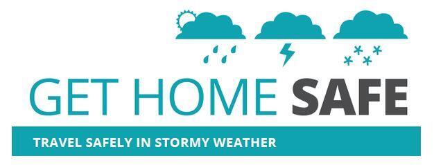 PBOT Get Home Safe rainy weather logo