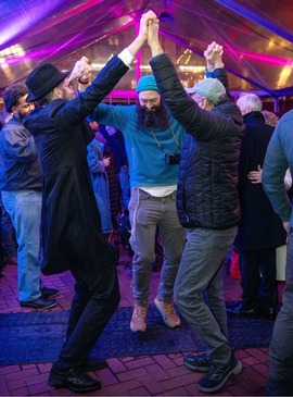 Hanukkay first night at Pioneer Courthouse Square - Photo by Asher Rain Photography