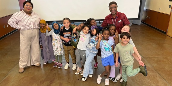 BRAVO Youth Orchestras partners with Portland Parks and Recreation SUN schools - kids and teachers smile at camera