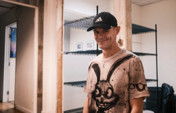 Shelter successes - Andrew smiles at the camera