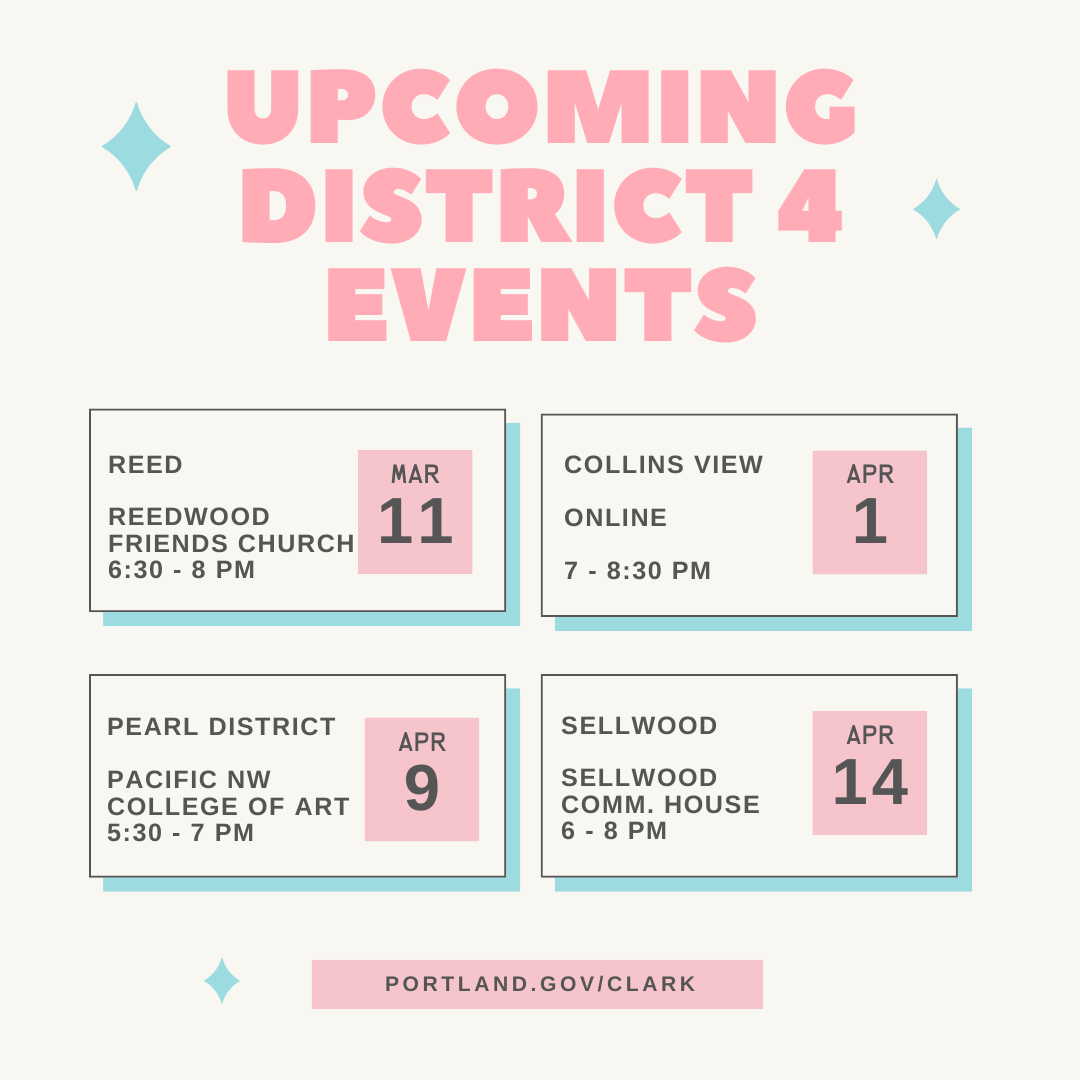 March - April constituent calendar