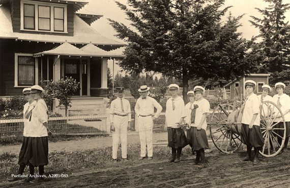 Women's hose team with Lents volunteer fire department