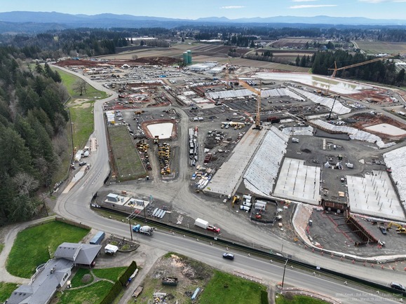 Filtration facility construction site progress March 2026