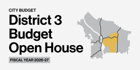 graphic for district 3 budget open house