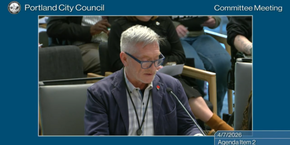 City Councilor Dan Ryan testifying at the April 7, 2026 Housing and Permitting Committee meeting.