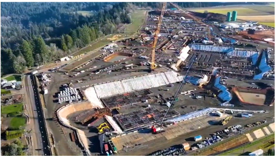 Bull Run water filtration facility construction site
