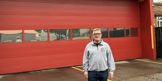 Councilor Ryan during an April 22, 2026 visit to Fire Station 13 in the Lloyd District.