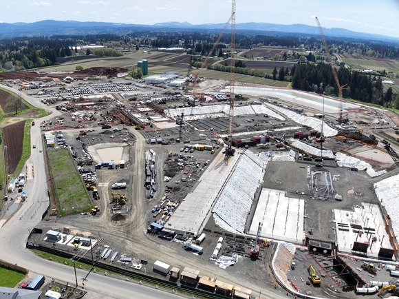 Bull Run filtration facility construction site in April 2026. 