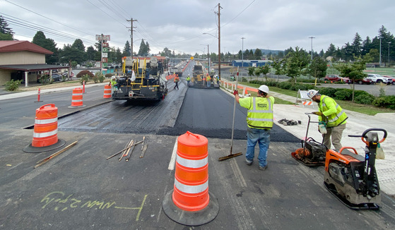 NE 82nd paving looking south toward Russell