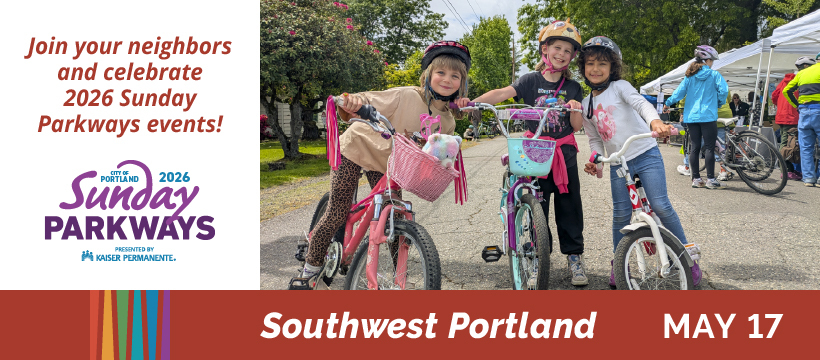 Sunday Parkways promotional image for SW event in 2026