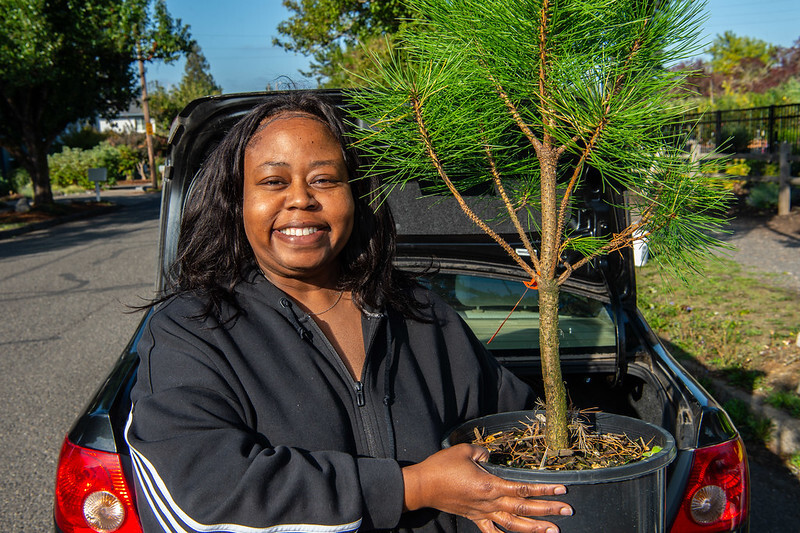 PPR - Woman holding small potted tree