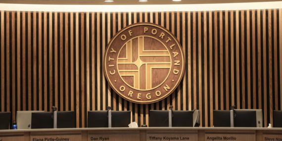 Portland City Council Chambers.