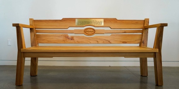 A bench made from the wood of Heritage Tree #1