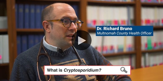 Dr. Bruno screenshot where he talks about cryptosporidium