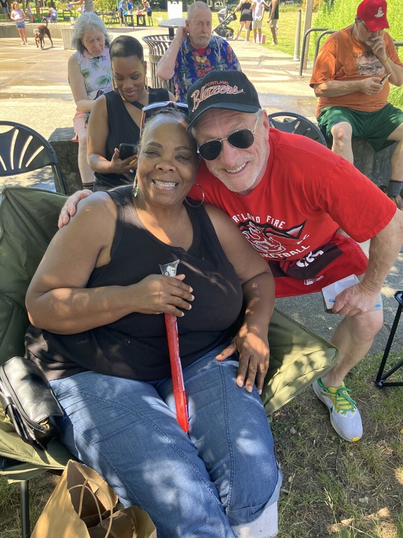 City Councilor Dan Ryan with constituents at one of the Moda Center listening pop-up events held across all districts in mid-June 2026.