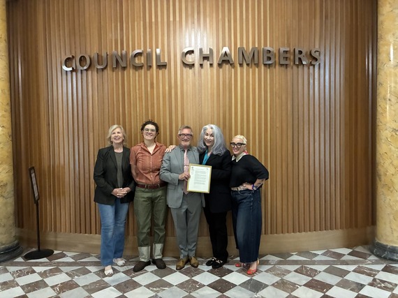Councilor Dan Ryan with Portland Fashion Institute reps
