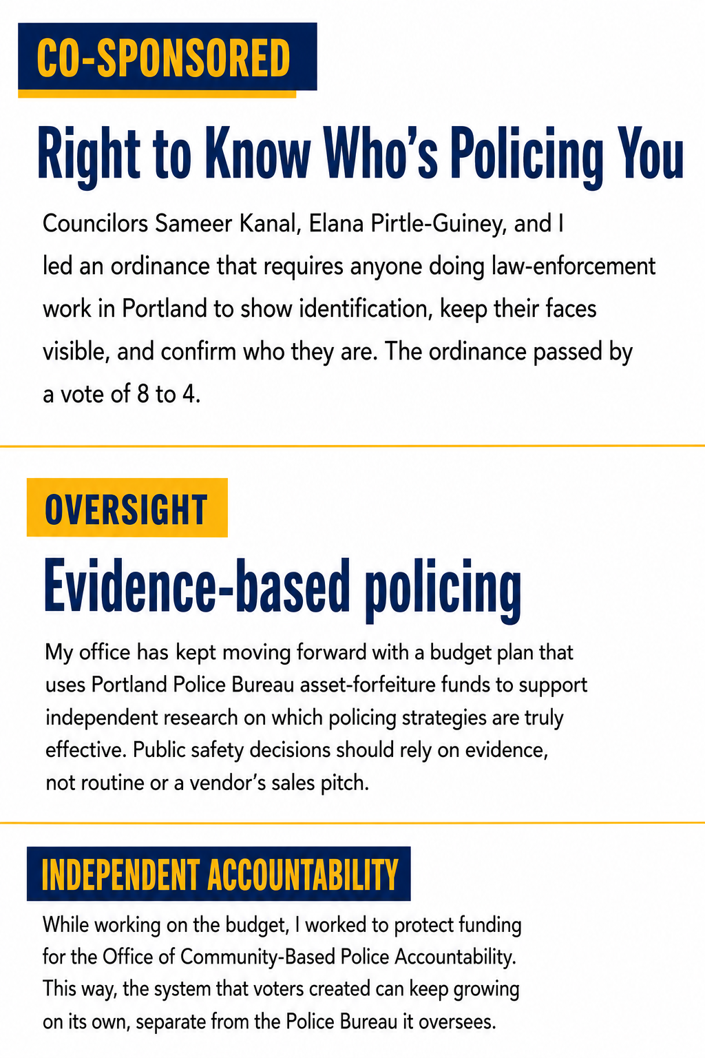 Evidence Based Public Safety