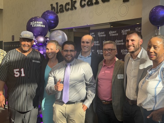 Celebrating the grand opening of the new Planet Fitness on Martin Luther King Jr. Boulevard on July 21.