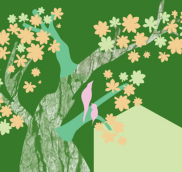 Graphic art of trees and birds for Free Yard Trees