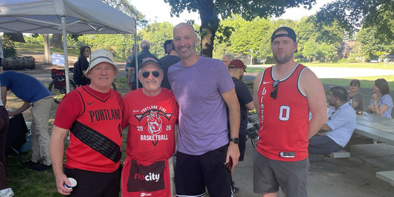 Councilor Ryan and D2 constituents at a Moda Parks Popup event in June 2026.