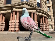 ARTS - Painted six-foot statue of a crow, one of thirty around Portland.
